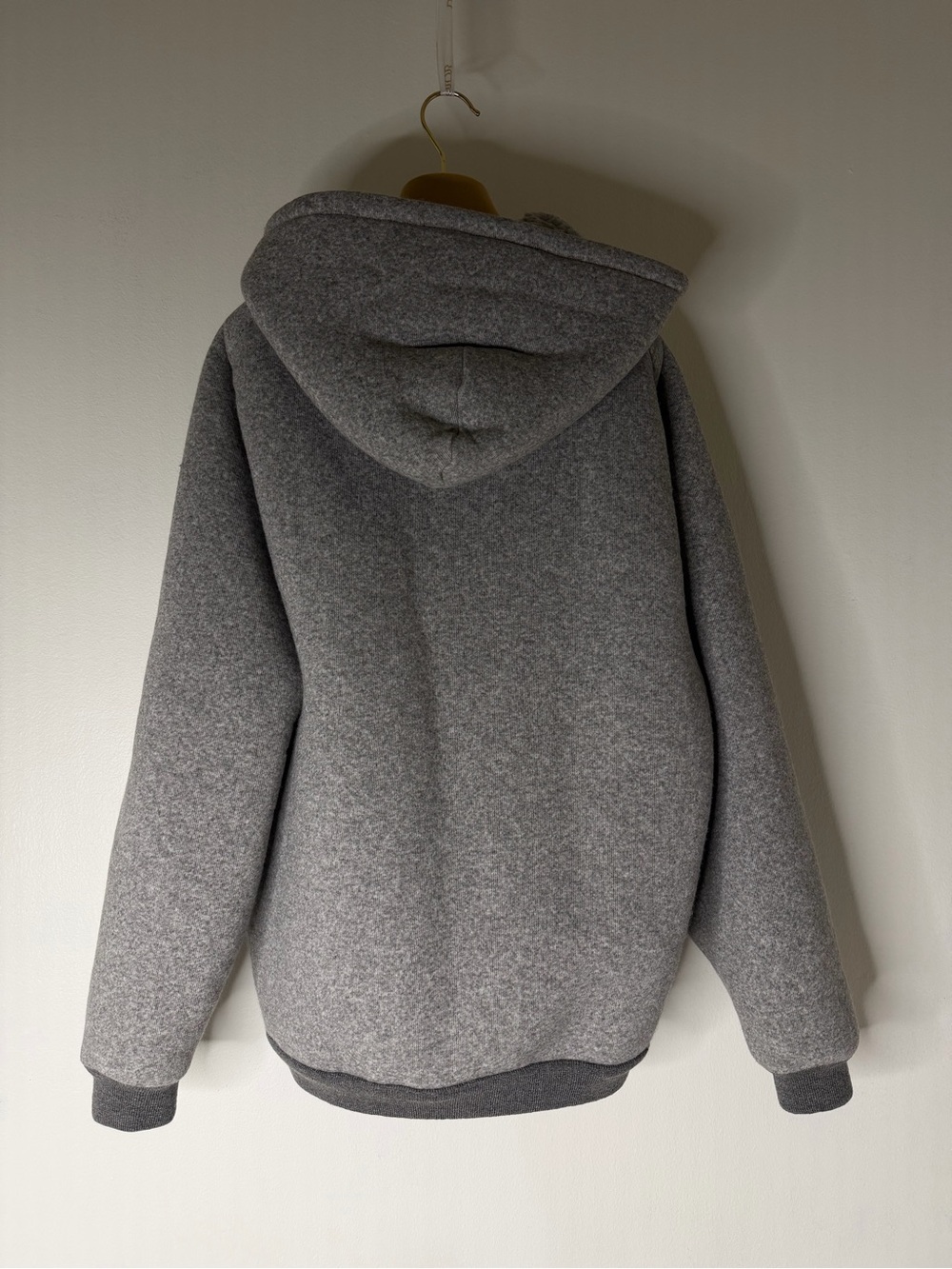 Miu Miu Cashmere Fleece Hoodie Jacket / Zip-Up Blouson in the beautiful Marmo - Picture 4 of 16